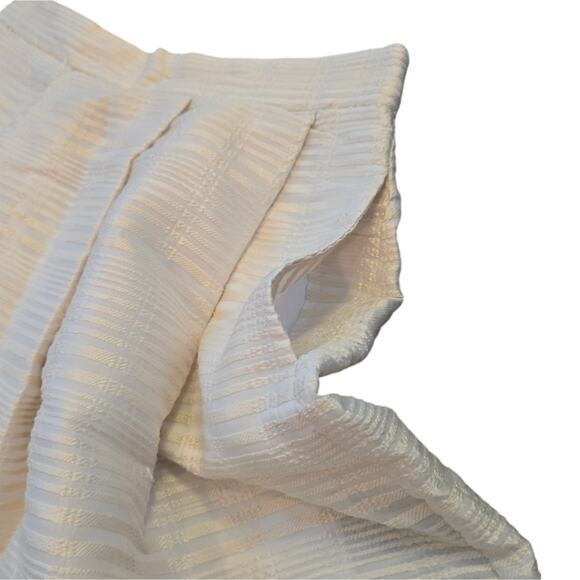 ANN TAYLOR White Pleated A-Line Full Party Skirt Size 4 - Picture 7 of 9